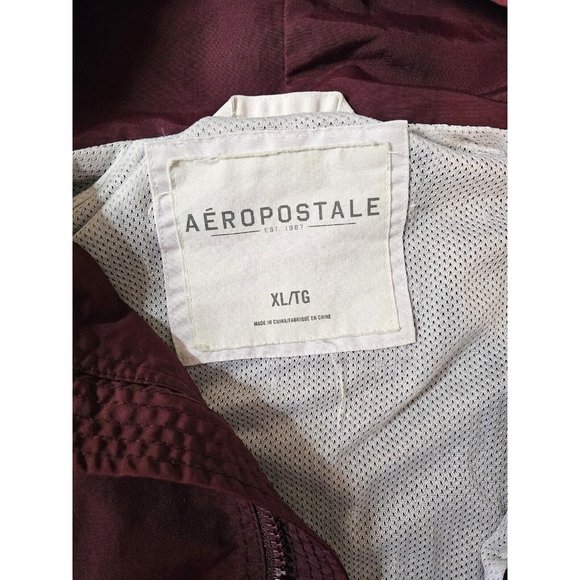 Vtg Y2K Aeropostale Anorak Windbreaker Rain Jacket XL Striped Skater Surfer - Picture 4 of 9